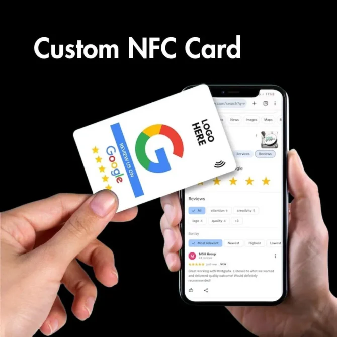 Get Custom NFC Google Review Card for your Business