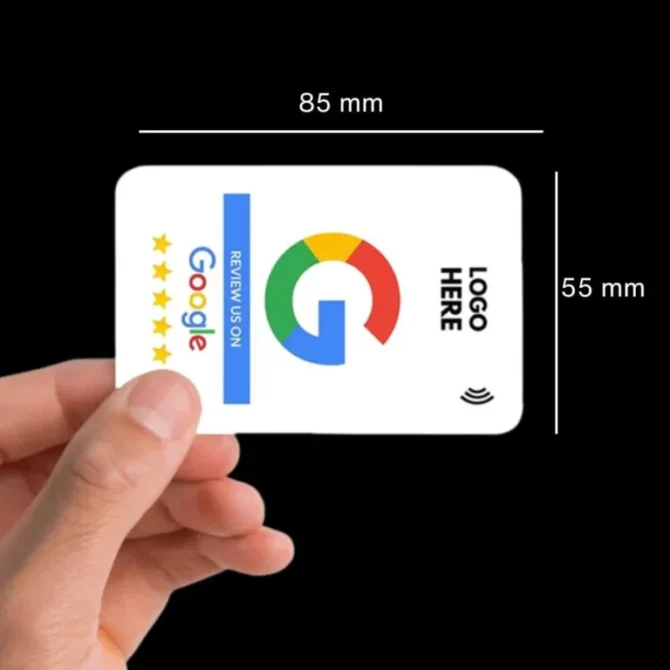 NFC Google Review card dimension