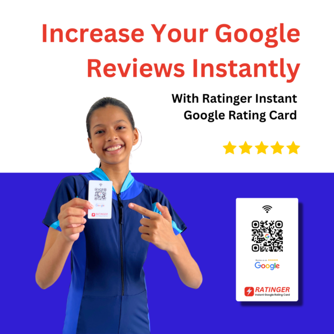 Ratinger Instant Google review Card with NFC